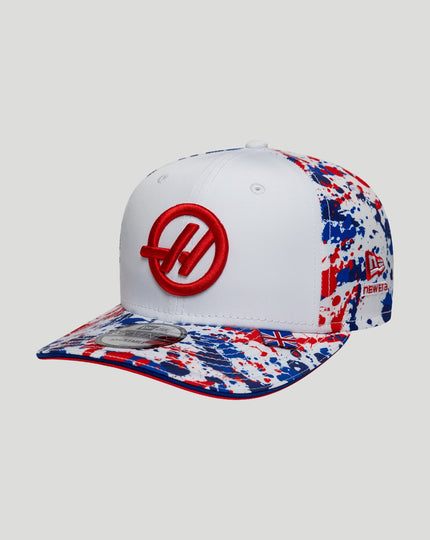 New Era x Official Haas Team Silverstone Race 9Seventy Stretch-Snap Cap - White