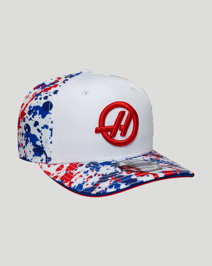 New Era x Official Haas Team Silverstone Race 9Seventy Stretch-Snap Cap - White