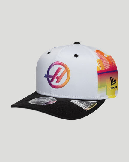 New Era x Official Haas Team Miami Race 9Seventy Stretch-Snap Cap - Wh