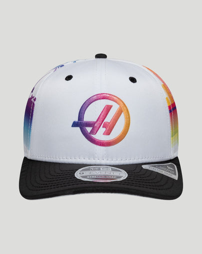 New Era x Official Haas Team Miami Race 9Seventy Stretch-Snap Cap - White