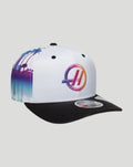 New Era x Official Haas Team Miami Race 9Seventy Stretch-Snap Cap - White