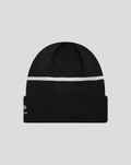New Era Haas Team cuff beanie in black with a white stripe across the cuff
