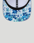 Floral undervisor on curved navy visor of New Era Haas Team Japan cap