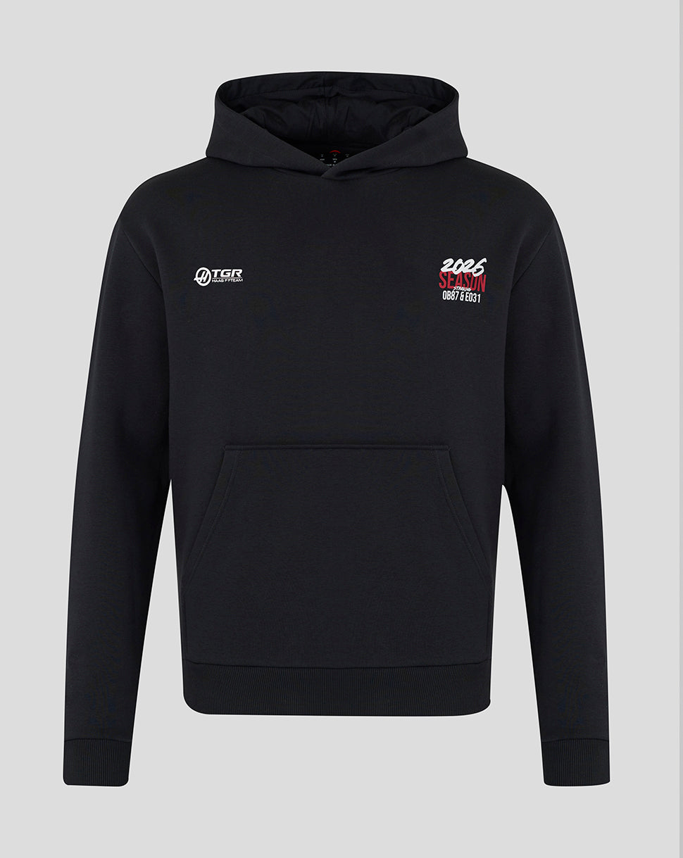 Haas F1 Unisex World Tour Relaxed Fit Hoodie - Black