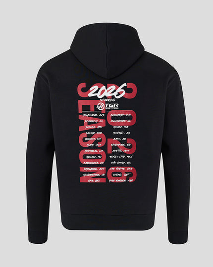 Haas F1 Unisex World Tour Relaxed Fit Hoodie - Black