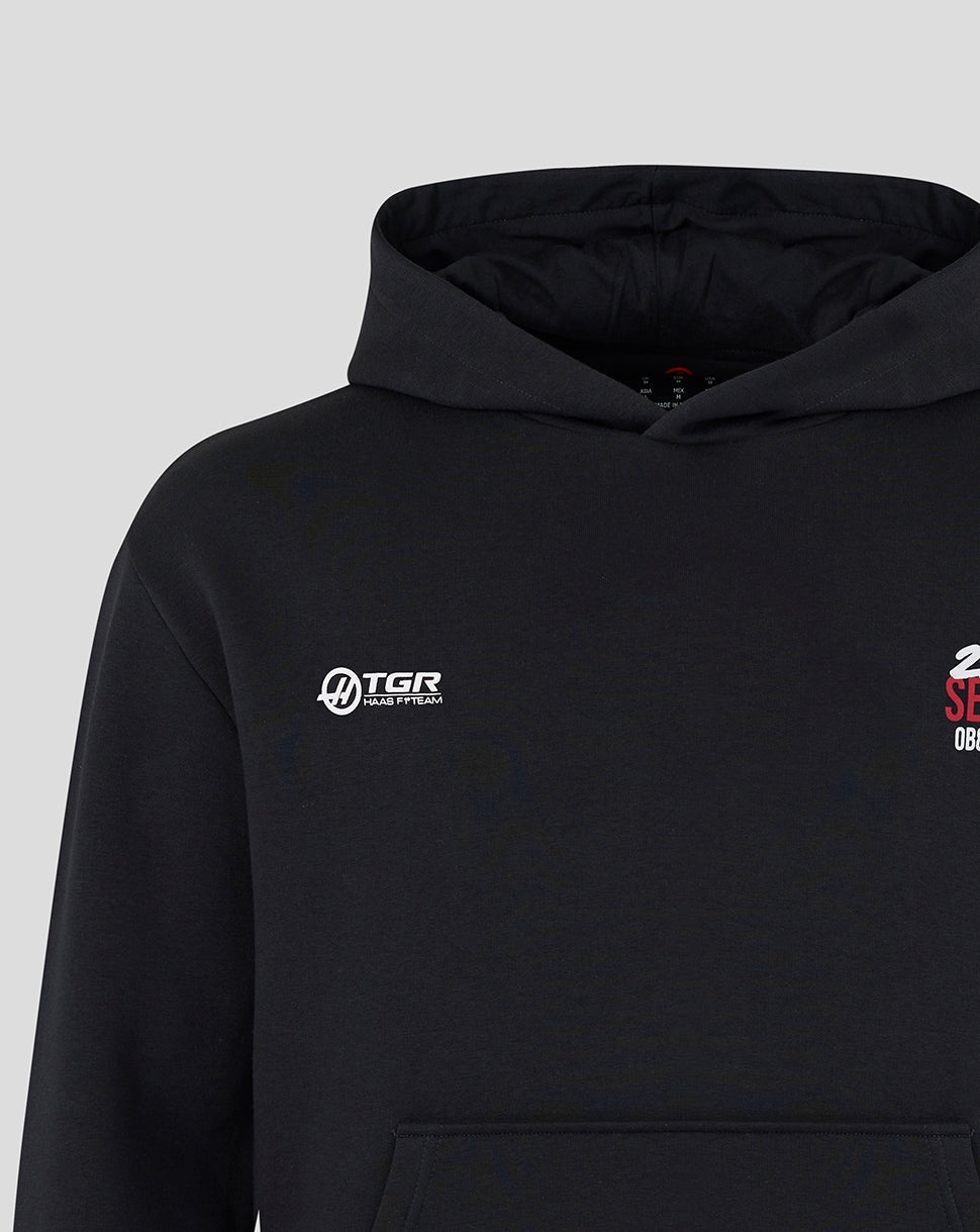 Haas F1 Unisex World Tour Relaxed Fit Hoodie - Black