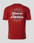 Official Haas Team Unisex USA Roundel T-Shirt - Red Dahlia