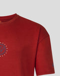 Official Haas Team Unisex USA Roundel T-Shirt - Red Dahlia