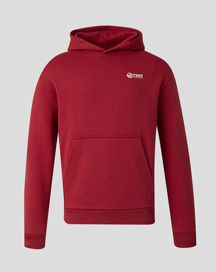 Official Haas Team Unisex USA Flag Hoodie - Red