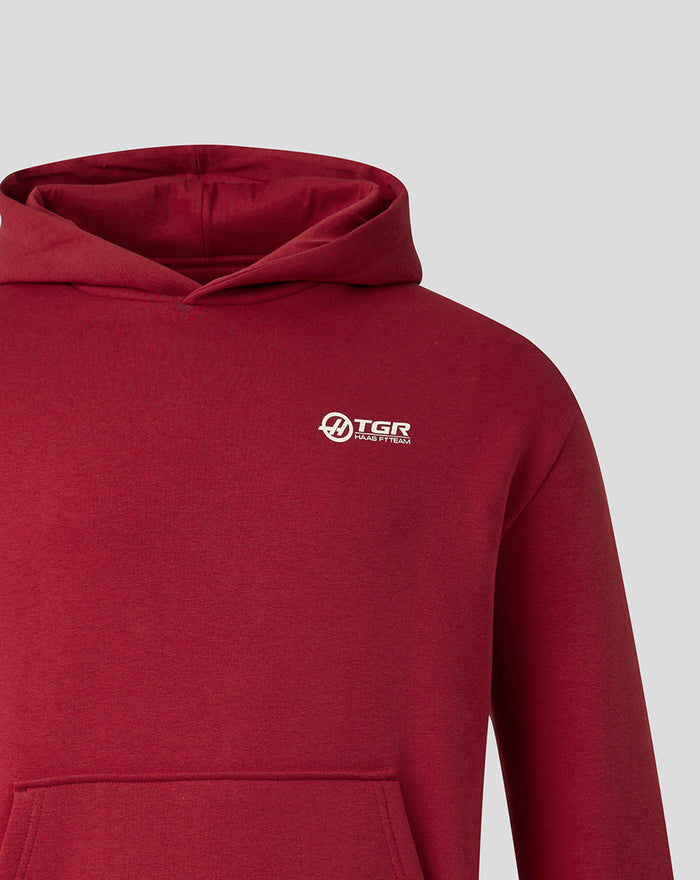 Official Haas Team Unisex USA Flag Hoodie - Red