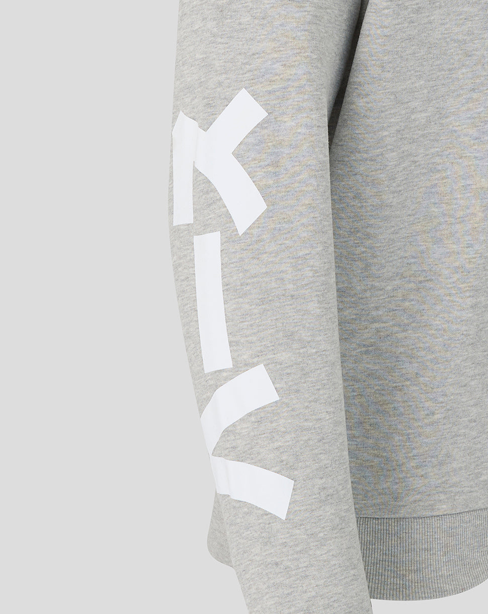Official Haas Team Unisex Graphic Sweater - Grey Marl