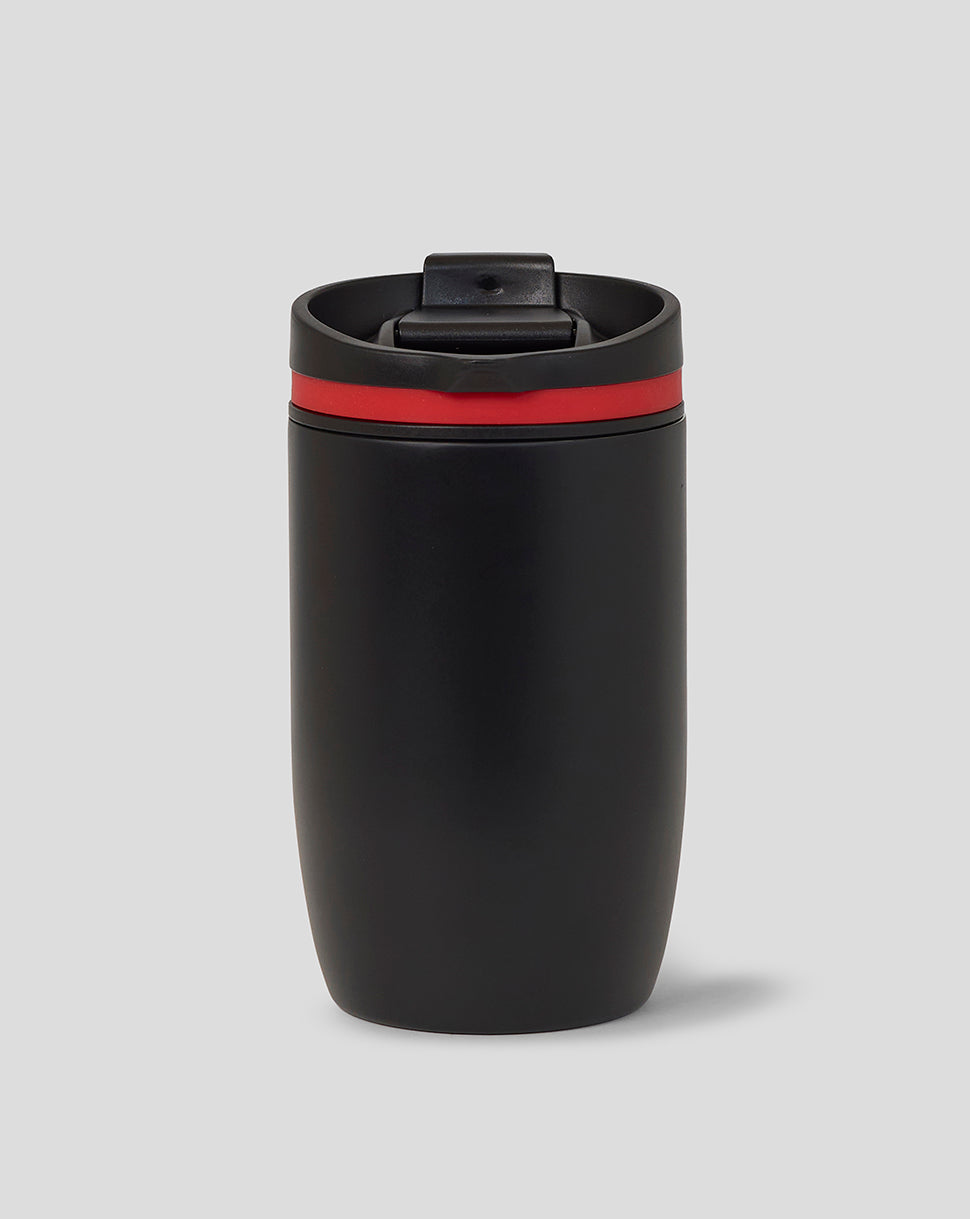 Official Haas Team Travel Coffee Cup - Black/Flame Scarlet