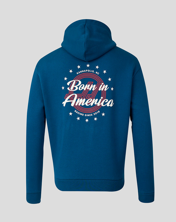 Official Haas Team Unisex USA Roundel Hoodie - Poseidon
