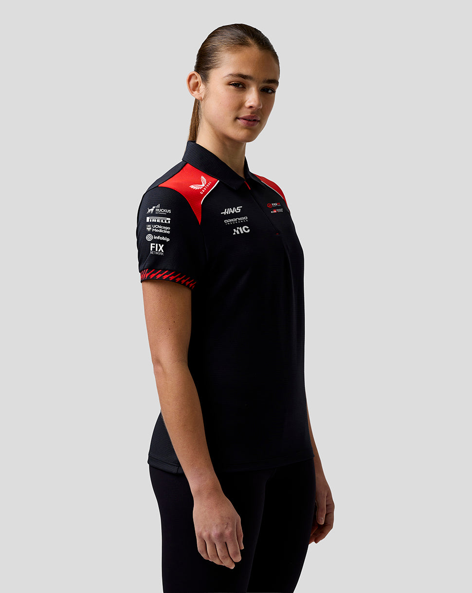 Official Haas Team Women's Short Sleeve Polo Shirt