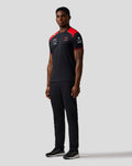 Official Haas Team Men's Personalised Driver T-Shirt - Caviar / Flame Scarlet