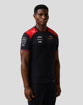Official Haas Team Men's Personalised Driver T-Shirt - Caviar / Flame Scarlet