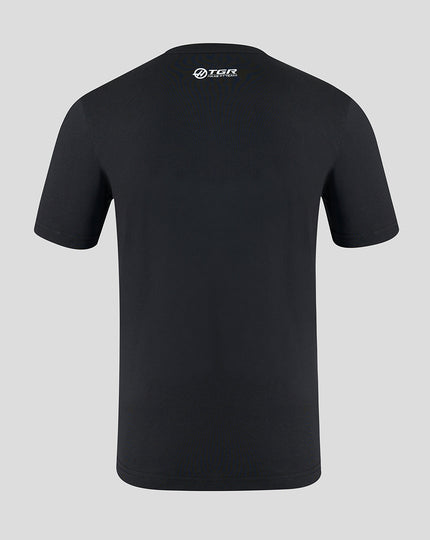 Official Haas Team Unisex Regular Fit T-Shirt Monogram Graphic - Caviar