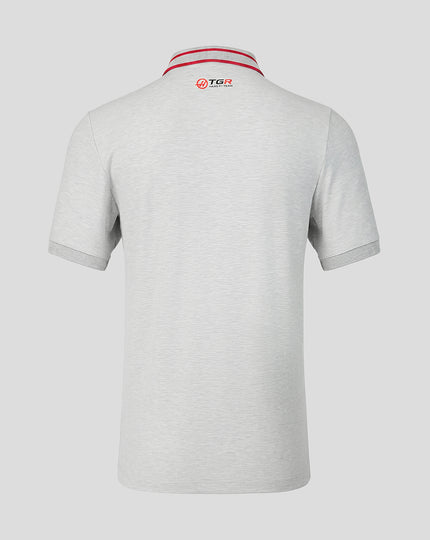 Official Haas Team Unisex Regular Fit Polo - Grey Marl