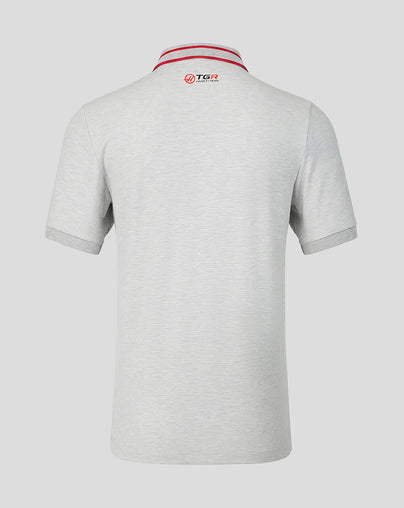 Official Haas Team Unisex Regular Fit Polo - Grey Marl