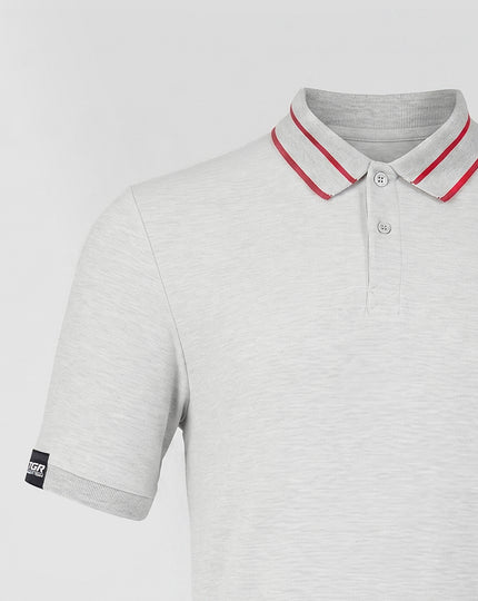 Official Haas Team Unisex Regular Fit Polo - Grey Marl