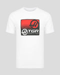 White unisex TGR Haas F1 Team T shirt with a large front logo graphic on the chest