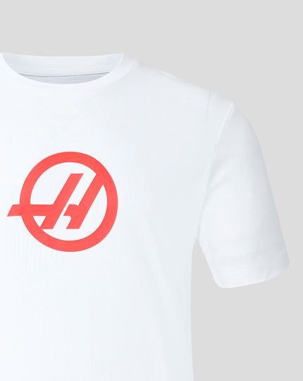 Official Haas Team Unisex Regular Fit T-Shirt - Bright White