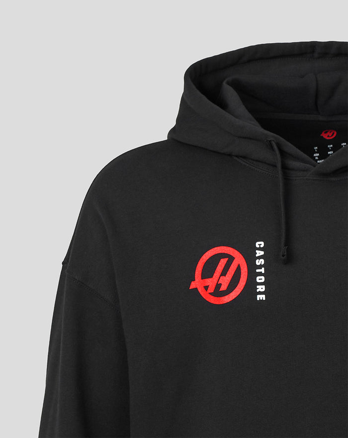 Official Haas Team Unisex  Ollie Bearman Hoodie - Black