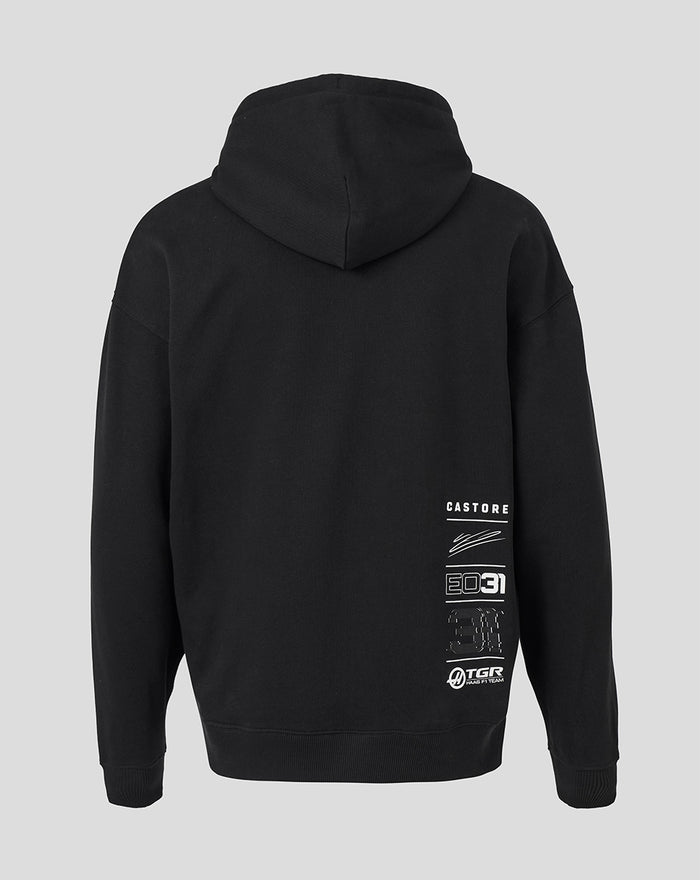 Official Haas Team Unisex Esteban Ocon Hoodie - Black