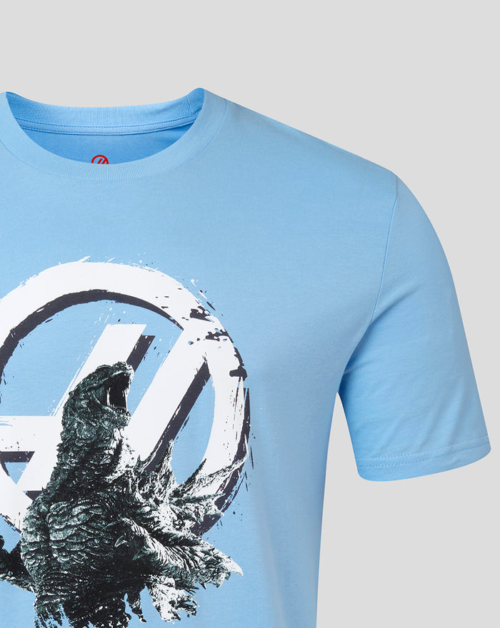 Unisex Haas X Godzilla Minus Zero Roundel T-Shirt  -  Blue Soul