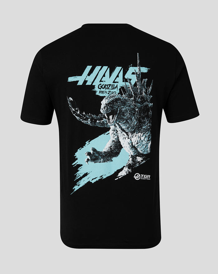 Unisex Haas X Godzilla Minus Zero Large Back Print T-Shirt  -  Black