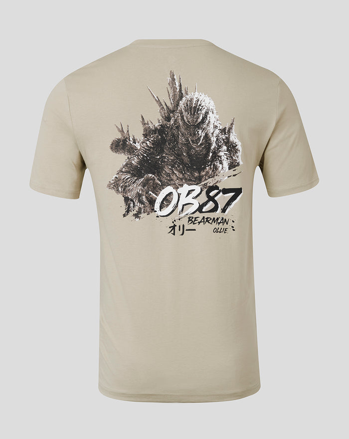Unisex Haas X Godzilla Minus Zero Ollie Bearman T-Shirt  -  Stone